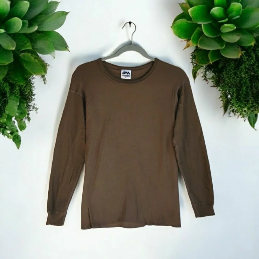 Medalist Brown Base Layer Long Sleeve Under Shirt Size Medium